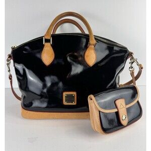 Dooney & Bourke Black and Tan Women's Bag Set